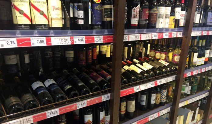 supermercado lineal vino